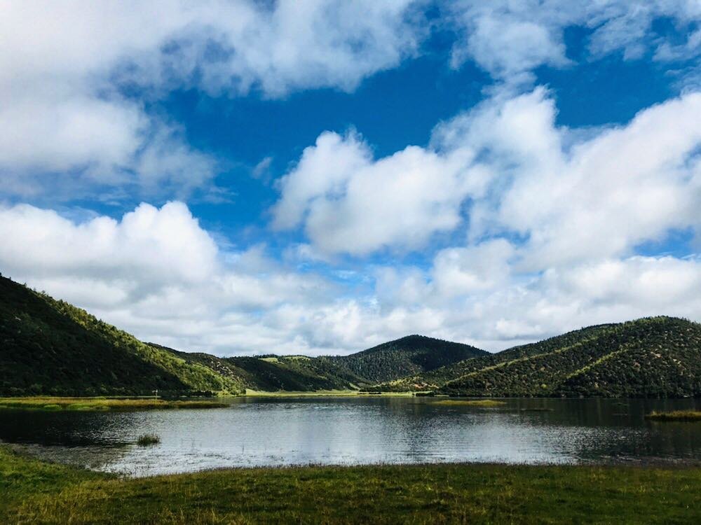 香格里拉普达措湖泊全景
